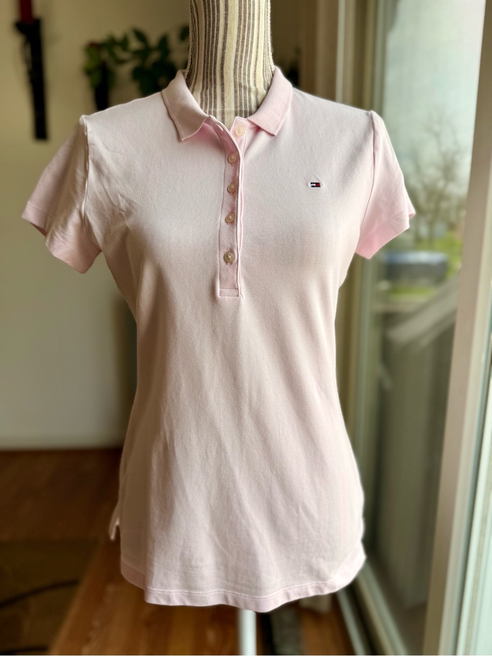 Tommy Hilfiger Light Pink Button-Down Polo Shirt NWOT